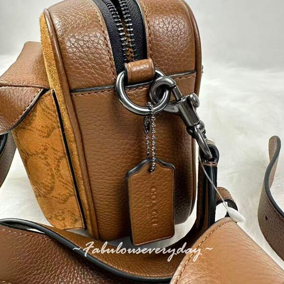 Coach Warner Crossbody Bag In Signature Suede Colorblock CCG08 - Picture 7 of 9